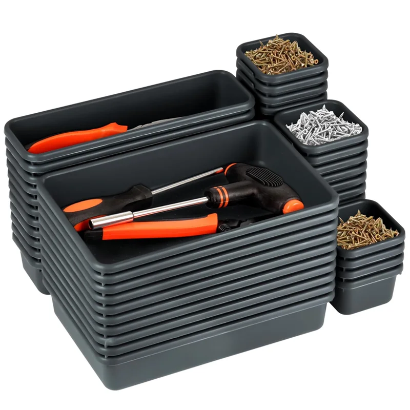 ABMS-Garage Organization Set 48 قطعة صندوق الأدوات المنظم الأجهزة أداة صينية الصدر درج صندوق تخزين العمل مقسم