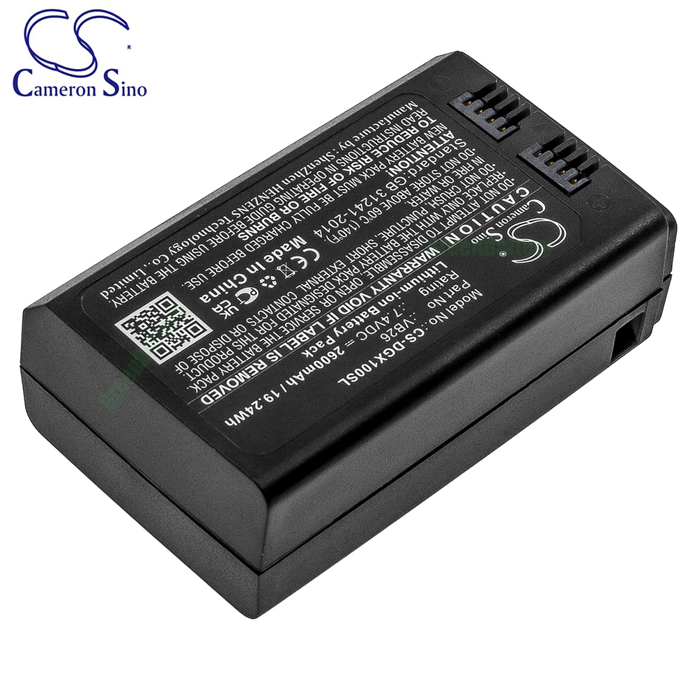 Imagem -02 - Bateria Cameronsino para Godox Iluminação Estroboscópica Vb26 Li-ion 2600mah 19.24wh v1 Preto