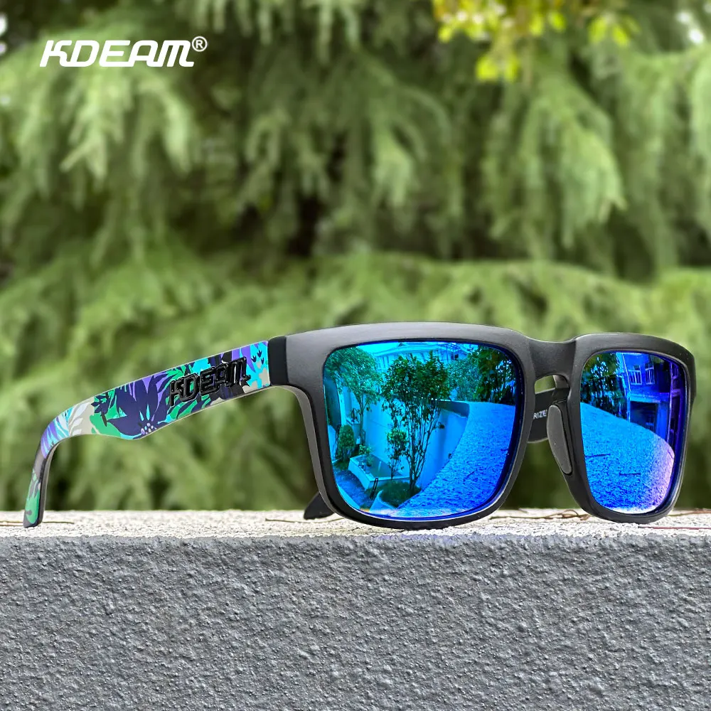 KDEAM Unisex Quadratische Sonnenbrille Polarisierter Blitz Mit Stilvoller Verspiegelter Rosa Sonnenbrille Neue Farben KD332 5