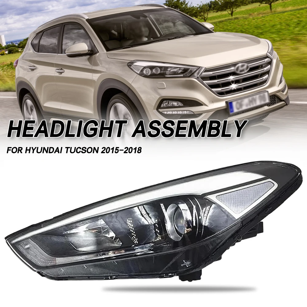 For Hyundai Tucson 2015 2016 2017 2018 Front Bumper Head Light Headlamp Driving Headlight Turn Signal Light
