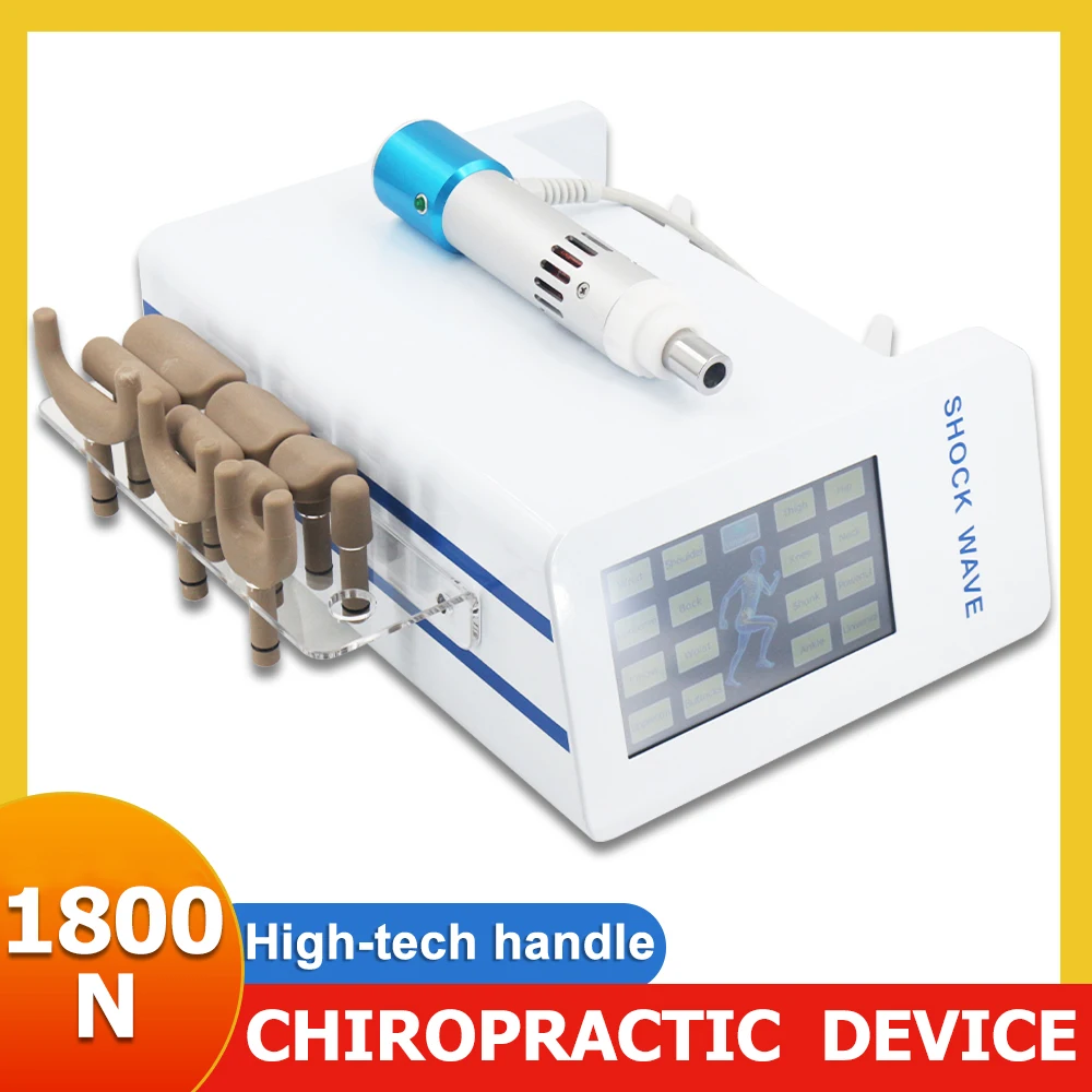 1800N Chiropractic Adjustment Tool Spine 10 Heads Therapy Adjust Vertebration Tool Massager Electric Chiropractic Gun Set