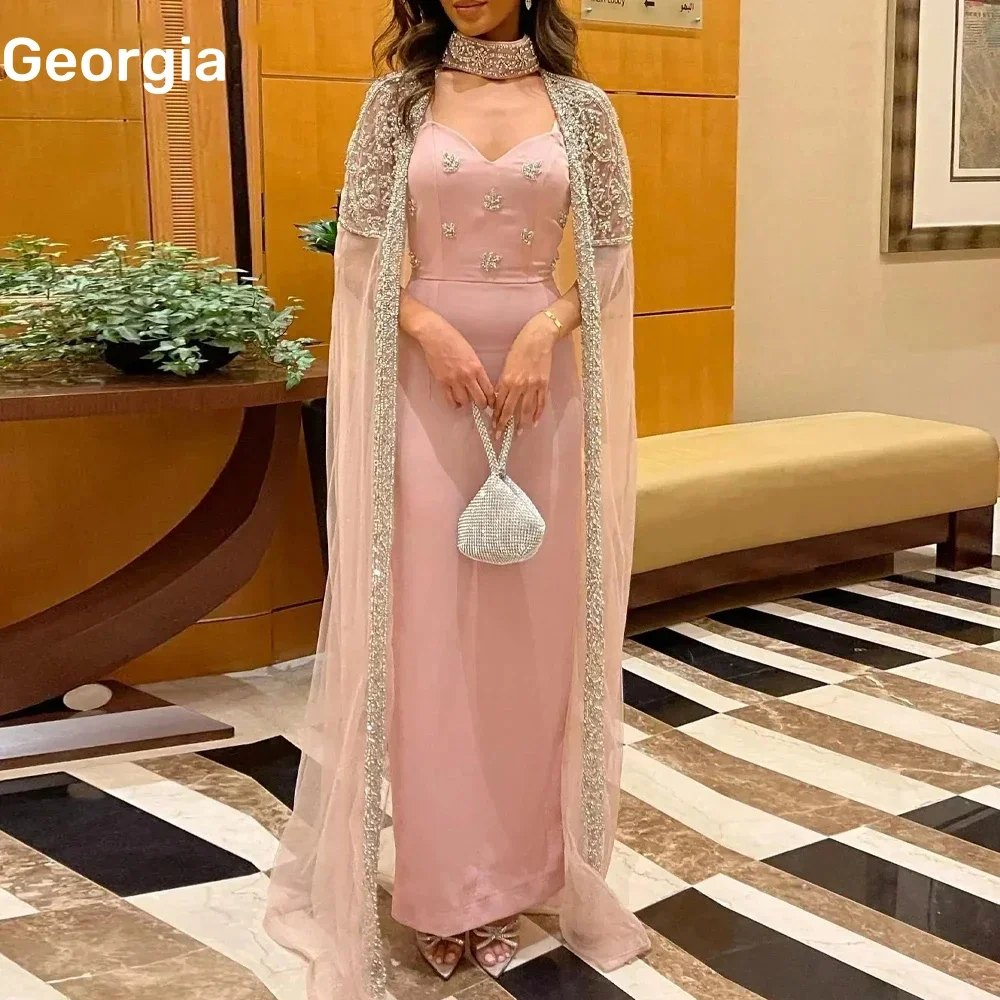 Customized Party Dress Column Sweetheart Floor-Length Luxury Evening Dresses 2025 Beadings Zipper Up Cap Straps Prom Dresses