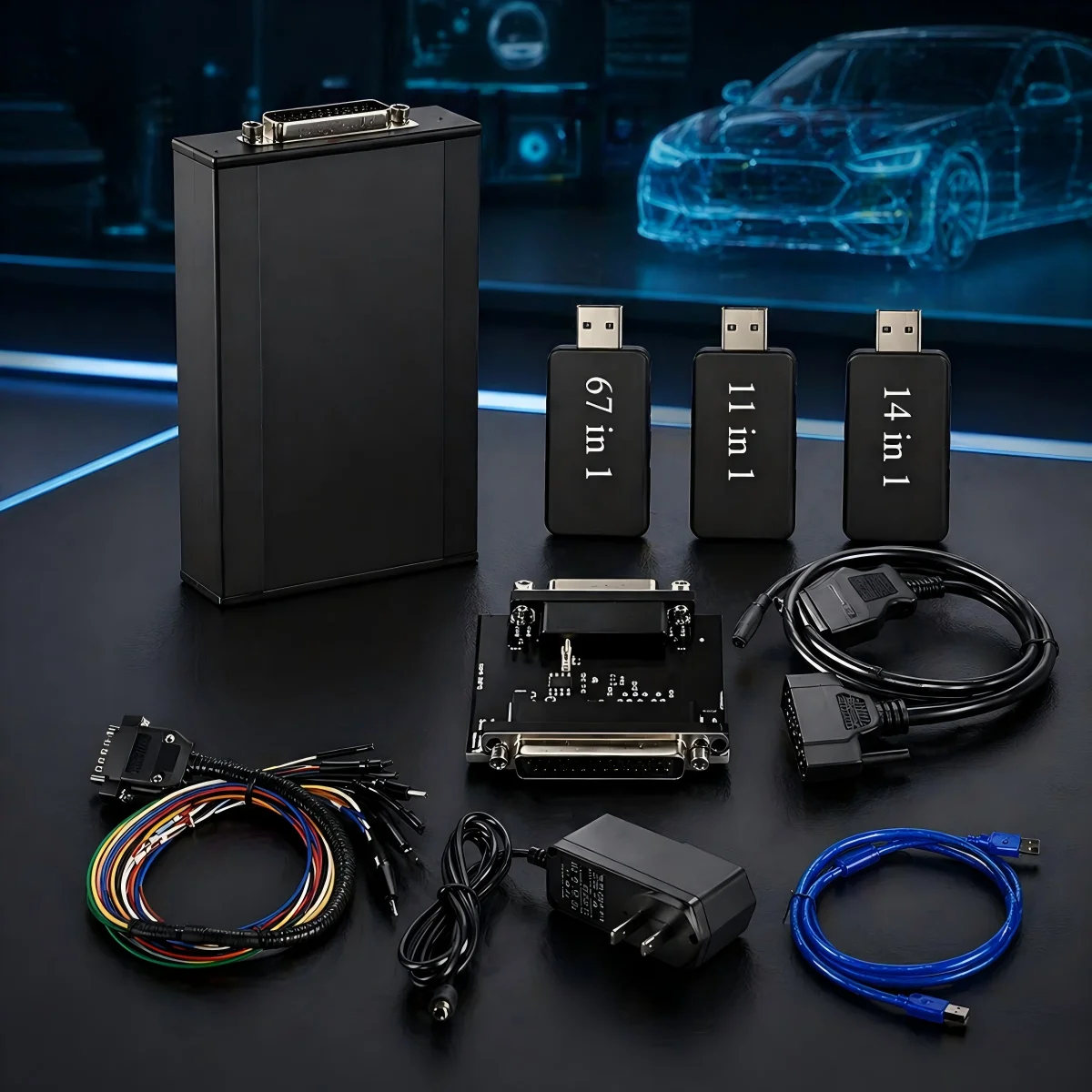 Professional PCM Flash ECU TCU Reprogramming Tool J2534 VCI Adapter, Automotive Chip Tuning Read Write Checksum Correction for M