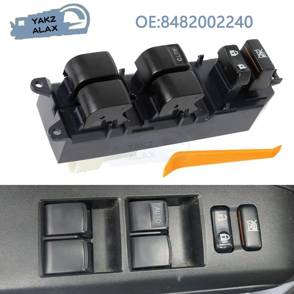 8482002240 Interruptor de Control de Ventana Delantera Izquierda para Toyota Corolla, Matrix, Tundra, Yaris, Scion XB, XD, 84820-02240, Accesorios para Auto