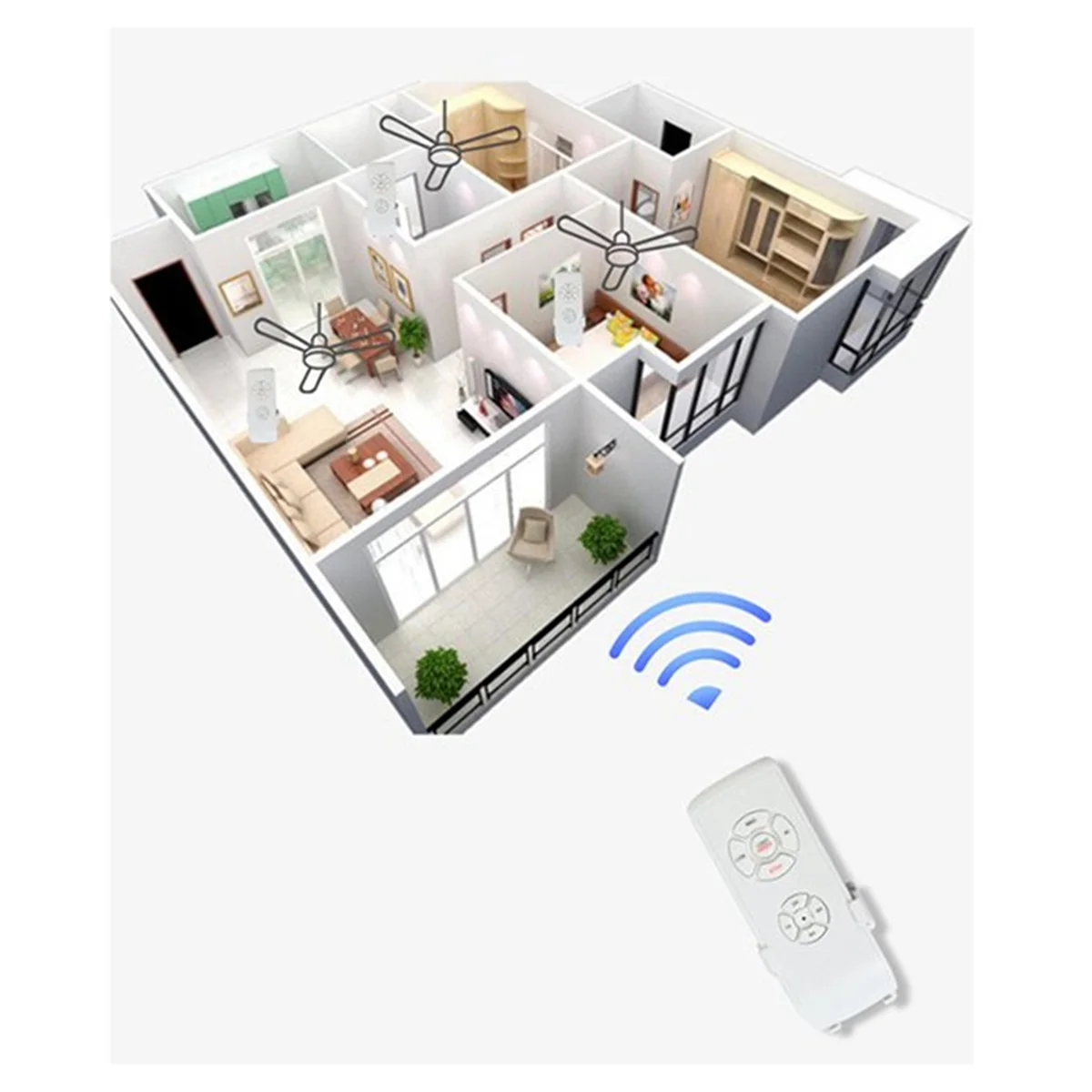 

X61A_Ceiling Fan Remote Control Kit, Universal Ceiling Fans Light Remote
