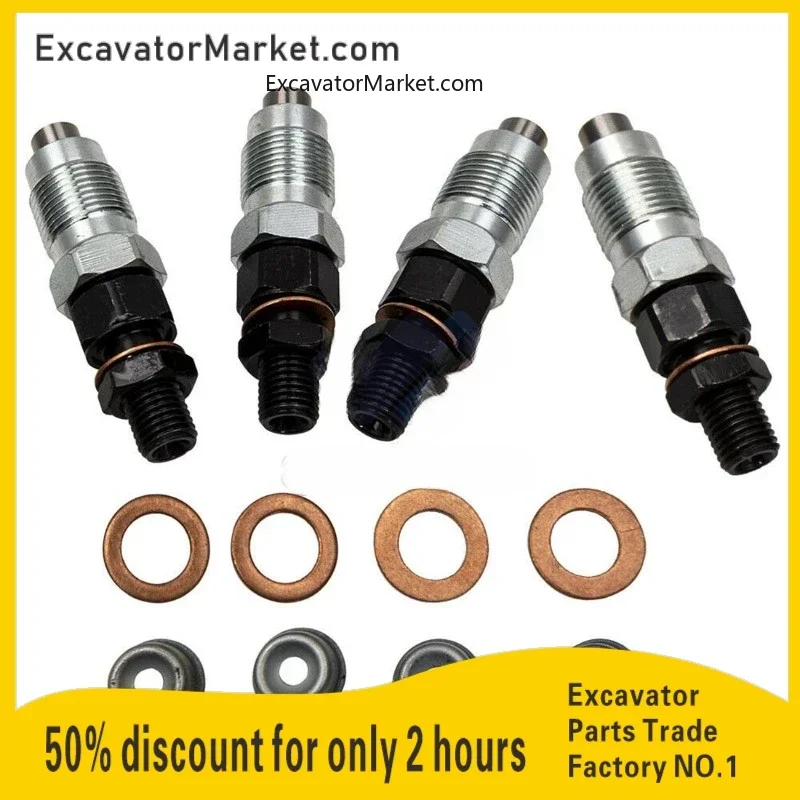 V2203 V2003 V1903 D1703 Engine 16454-53000 16454-53903 4x Fuel Injectors 16454-53900 16454-53905  For Kubota