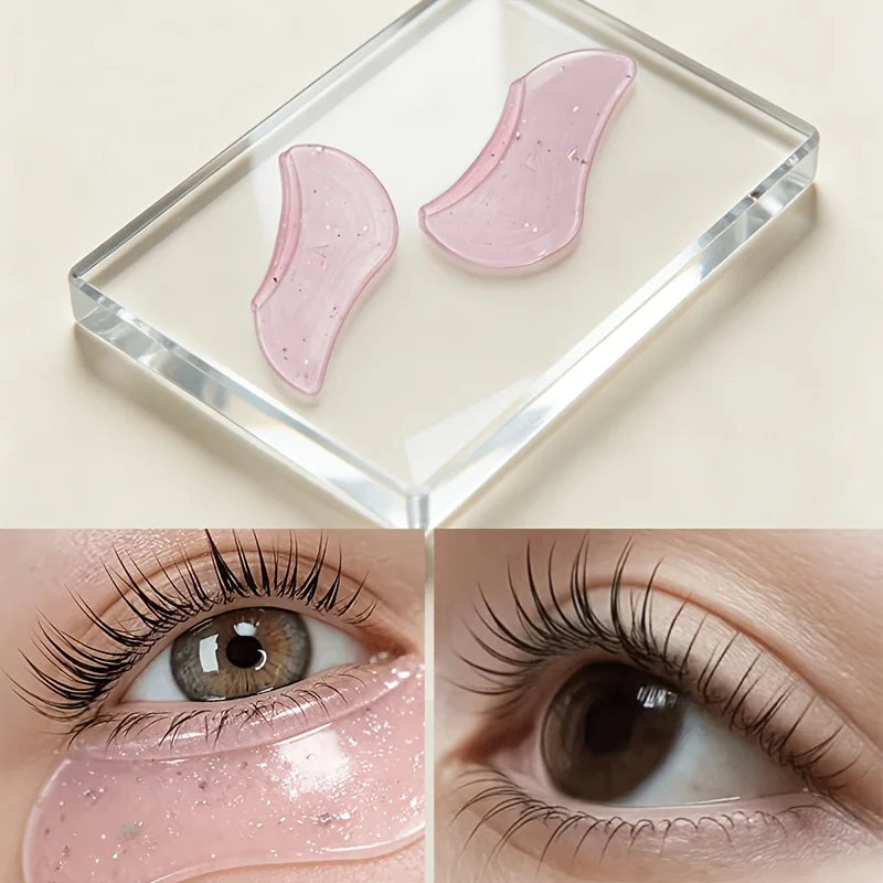 2Pcs Reusable Silicone Lower Lash Extension Pads, 3D Under Eye Isolation Patches, Gel-Free Lash Tech Tool, Gentle Adhesion