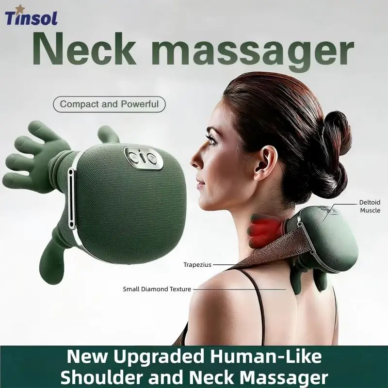 

New Bionic Finger Neck Shoulder Massager Wireless Neck Cervical Trapezius Kneading Massage Shawl Brushless Motor Neck masajeador