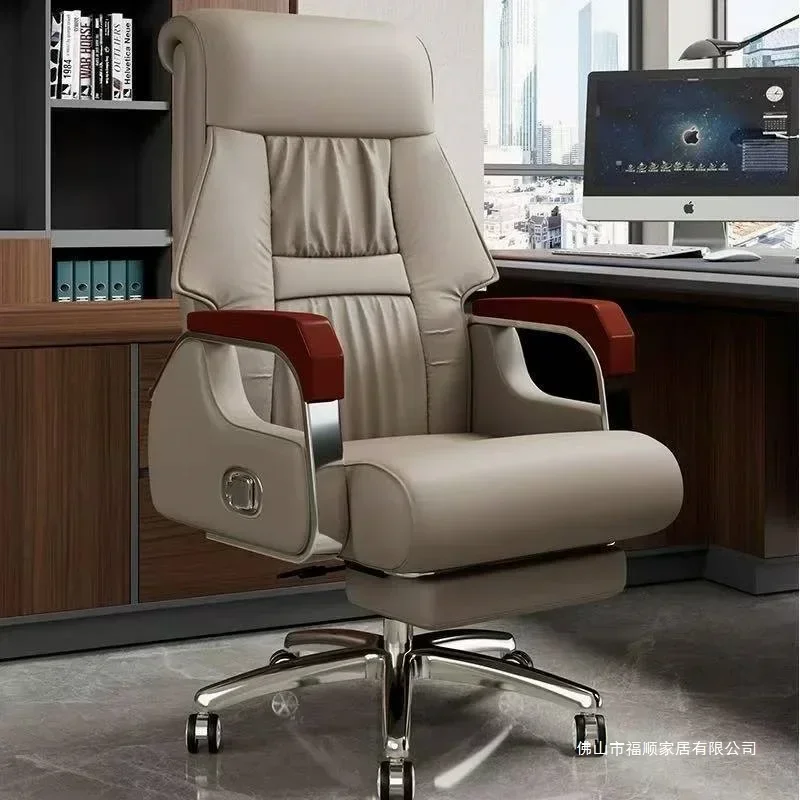 y9- ergonomic massage office chair boss class chair leather lunch break business swivel chair