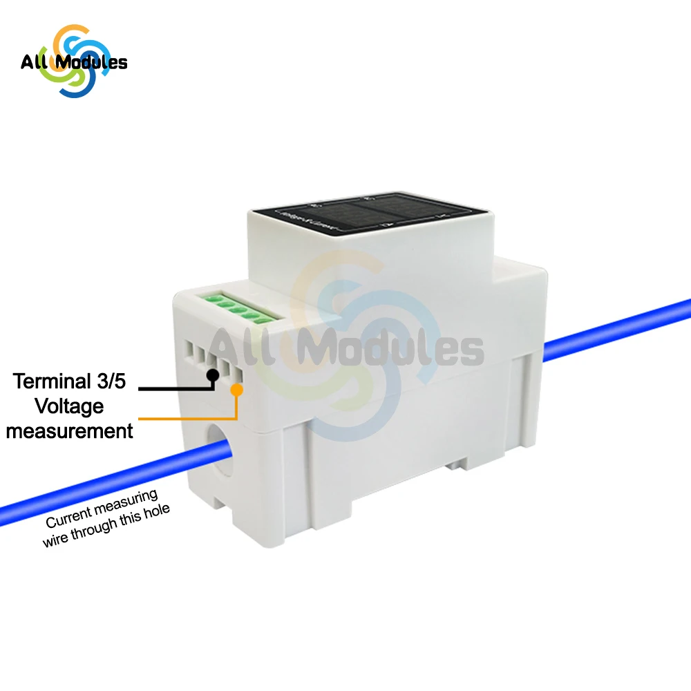 Digital Single Phase Energy Meter Tester AC60-500V Ampermeter Power Voltmeter Ammeter Voltage Amps Watt Kwh Meter Multimeter