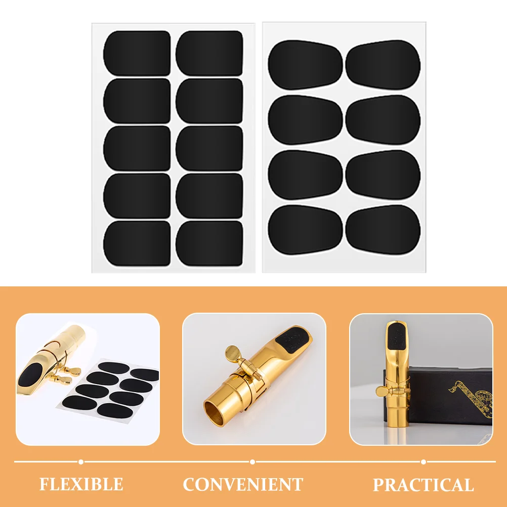 6 Sheets Mouthpiece Protective Tooth Pad Saxophone Environmentally Friendly Silicone Patch