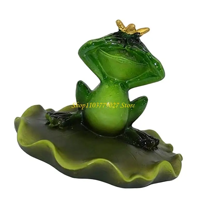 C4DF Floating Frogs Decoration for Pond Frogs Ornament Figurine Statue Craft for Floating Flower Home Garden Decoration Photo