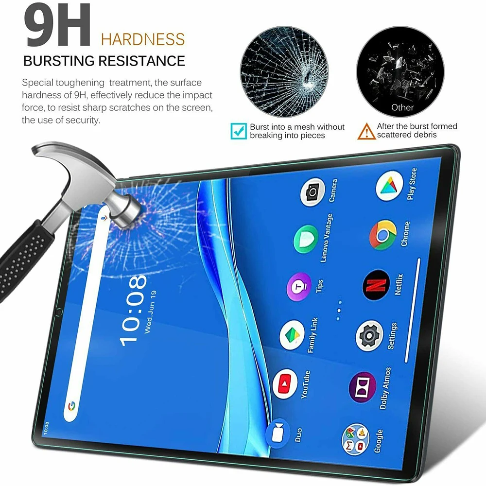 Untuk Lenovo TAB M10 PLUS TB-X606F/TB-X606X 10.3 Inci HD Layar Film Explosion-Proof Pelindung Transparan Tablet Tempered Glass