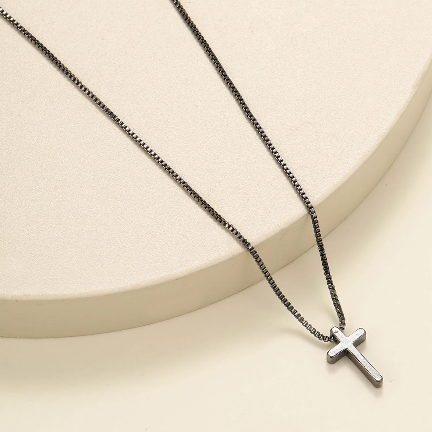 Fashion Female Cross Pendants dropshipping Gold Black Color Jesus Cross Pendant Necklace Jewelry For Men/Women Wholesale image 5