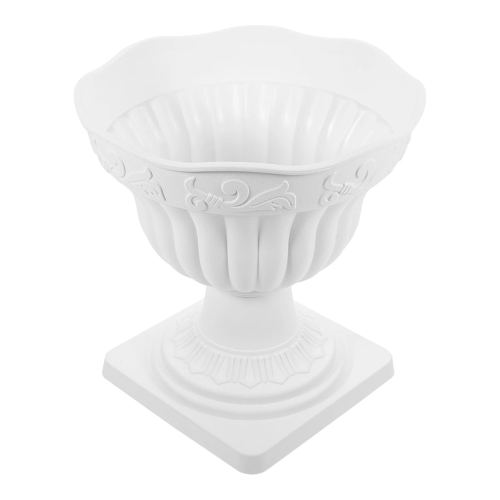 

European Style Pot 20CM White Durable Plastic Planter Balcony Home Decor Wedding Ornament Flower Pot Garden Use
