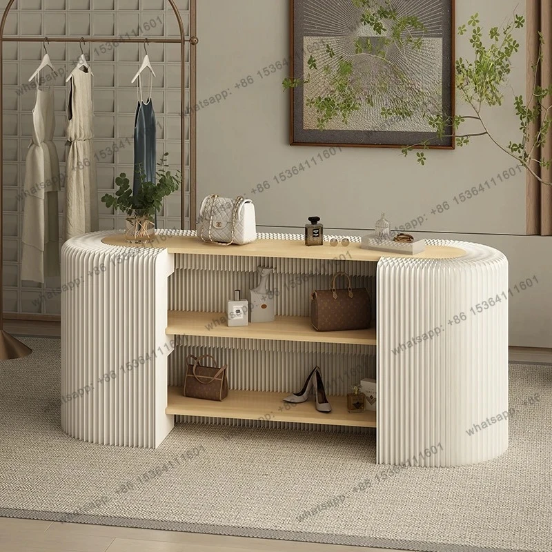 

Design Decor Front Desk Reception Counter Checkout U Shape Oval Reception Desks White Modern Mostrador De Tienda Furniture