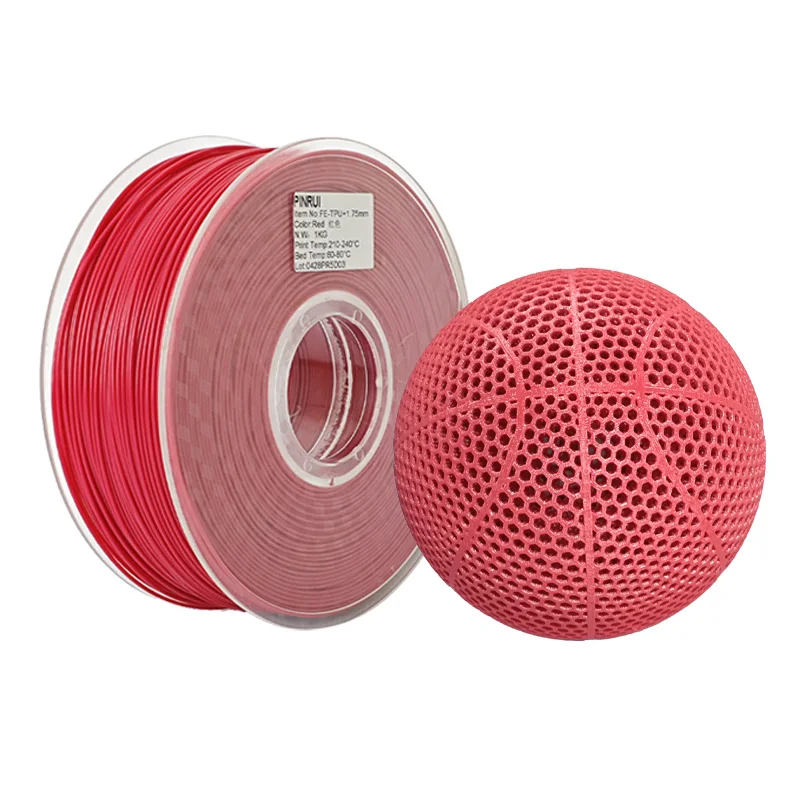 エアレスバスケットボール専用3Dプリント消耗品、中空の跳ねるボール用の柔軟な3DプリンターフィラメントPEBA