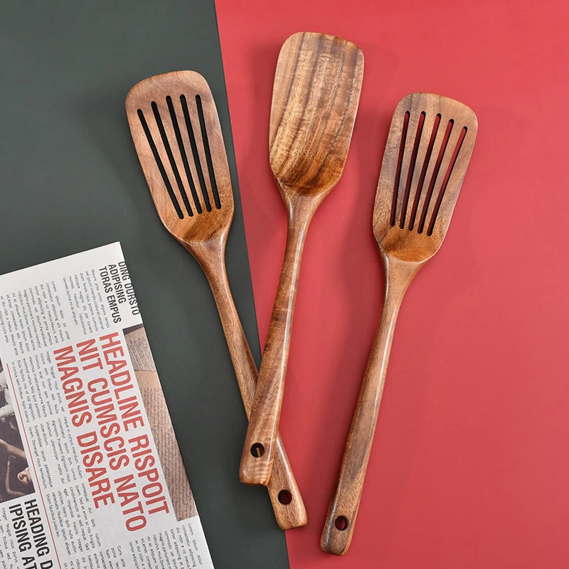 

Wooden Japanese Spatula Cookware Non-Stick Cooking Spoon High Temperature Resistant Household Spatula Baking Set