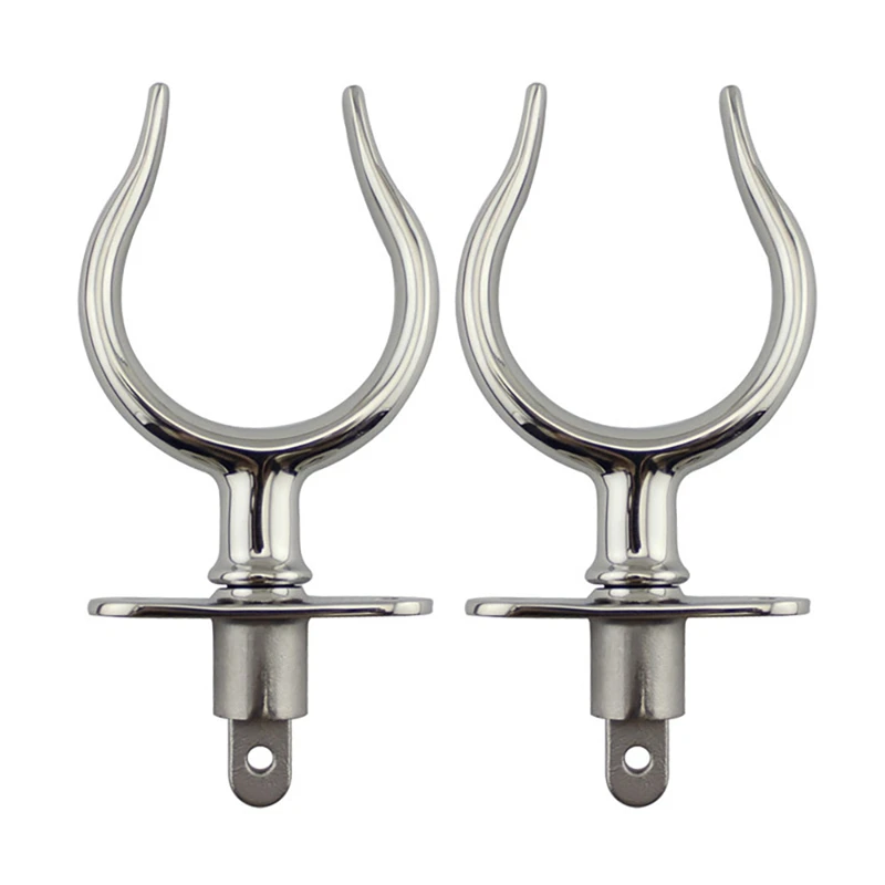 

2Pcs Boat Stainless Steel Row Lock Side Mount Line Oarlock Socket For Marine Yacht