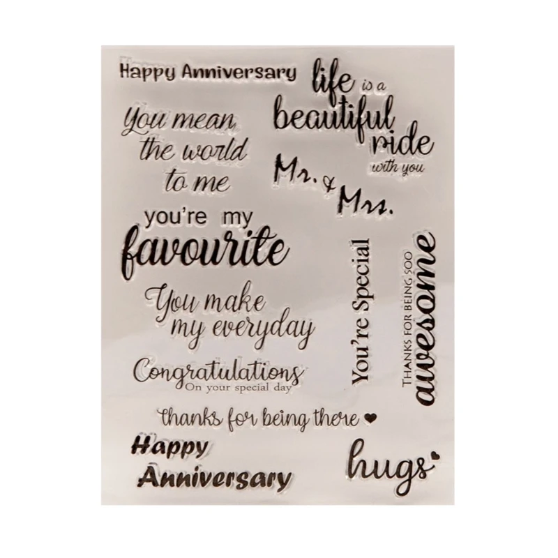 Blessing Words Clear Stamp for Scrapbookig Decorations Transparent Seal Stamp