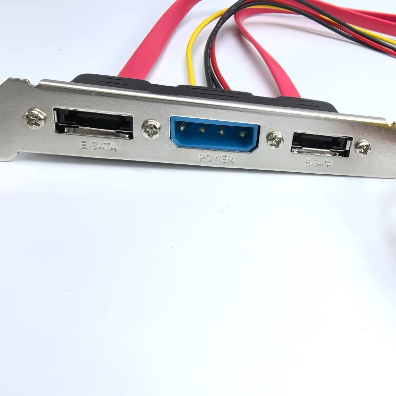 SATA To ESATA with 4Pin IDE Molex Power Supply Socket Adapter Converter Card Full-Height Profile for External Hard Drive for PC