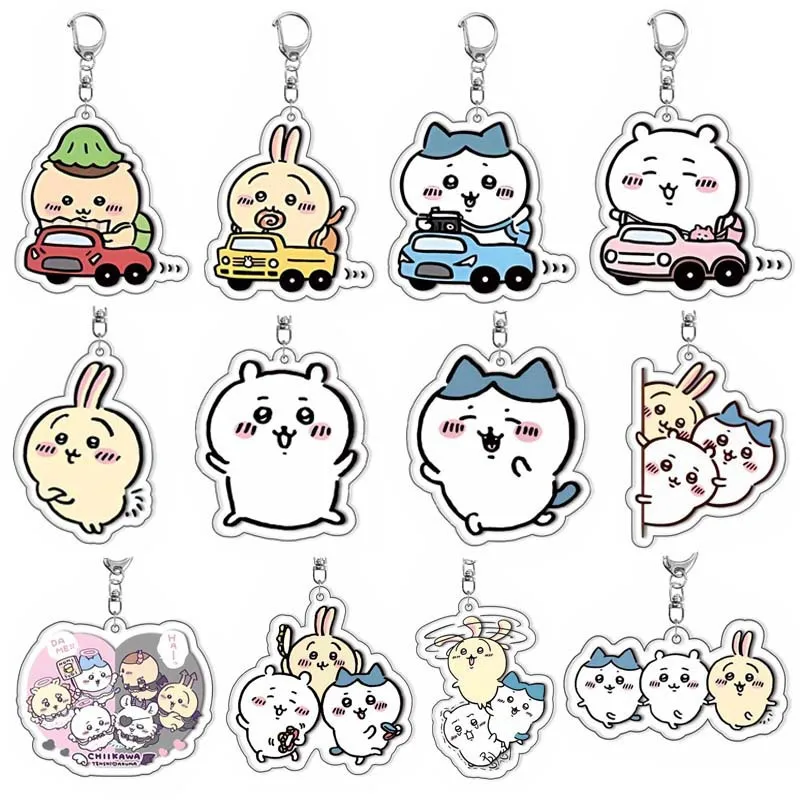 Anime Kawaii Chiikawas Acrylic Keychain Pendant Cartoon Accessories Diy Decoration Cute Children Toys Birthday Gift For Girls