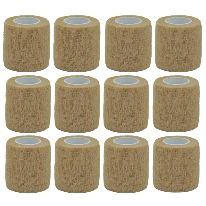 

1/6/10/12Pcs Beige Sport Self Adhesive Elastic Bandage Wrap Tape Elastoplast For Knee Support Pads Finger Ankle Palm