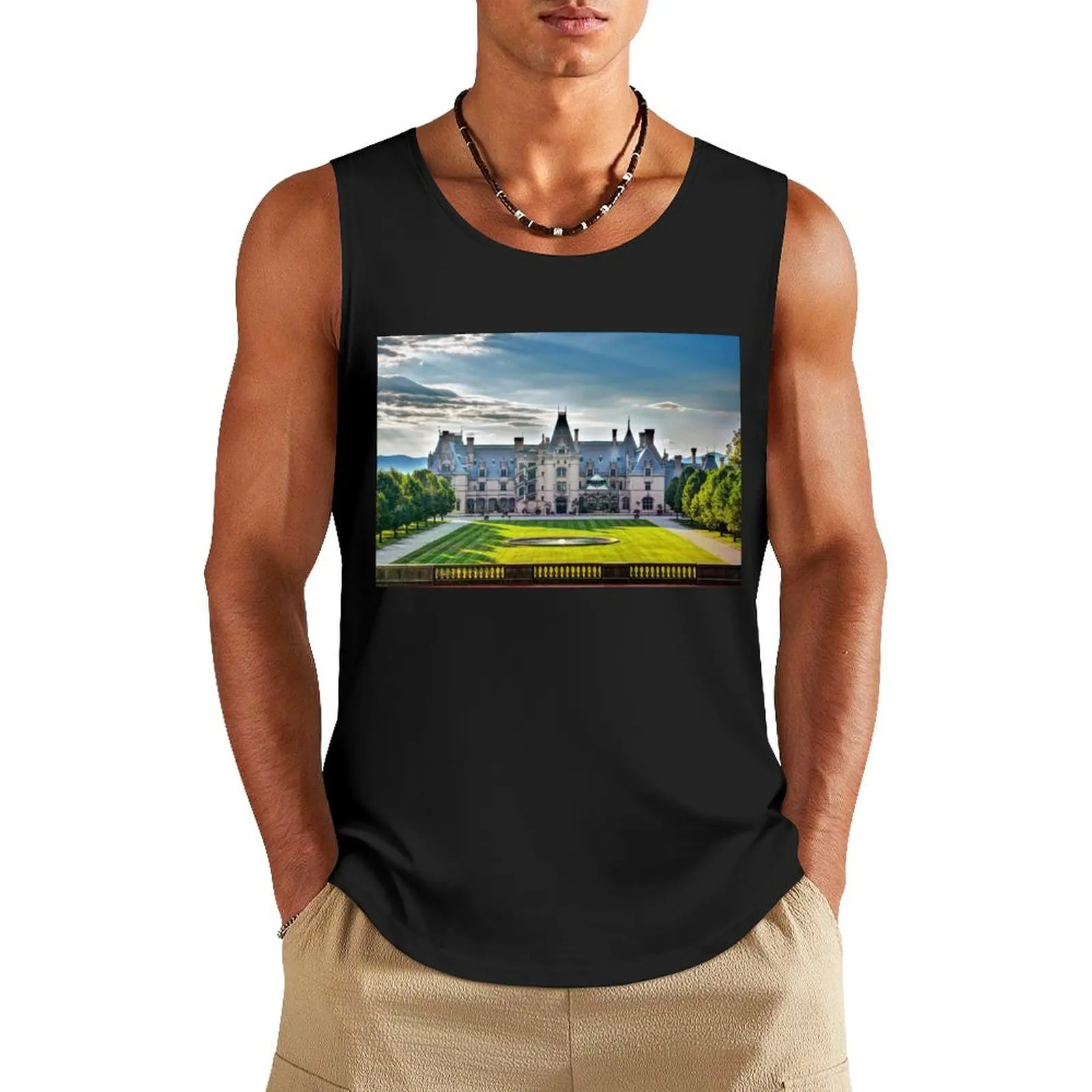 The Biltmore House Tank Top gym clothes for man Working vest Vest male sleeveless