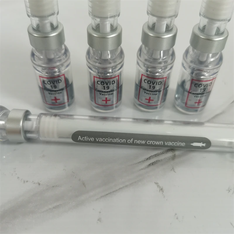 60ชิ้นตลกหมึกสีดำปากกาเป็นกลางเข็มฉีดยาปากกาหมึกเจลวัคซีนปากกาหมึกเจลปากกาน้ำสำนักงานโรงเรียน