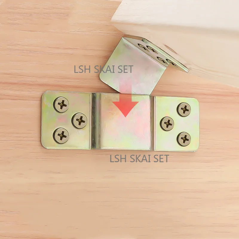4 PCS Bed Frame Connecting Plates Thickened Bed Hinge Bracket Bed Slat Cross Beam Support Easy Installation Furniture Fittings