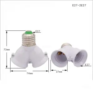 2 in 1 Doppel E27 Socket Extensor Extensor -Konverter -Stecker -Halogenlampe -Lampe -Stütze Kupferkontakt -Adapter -Werkzeug 12 Hauptverkaufsausgleichsbidswoman - №6
