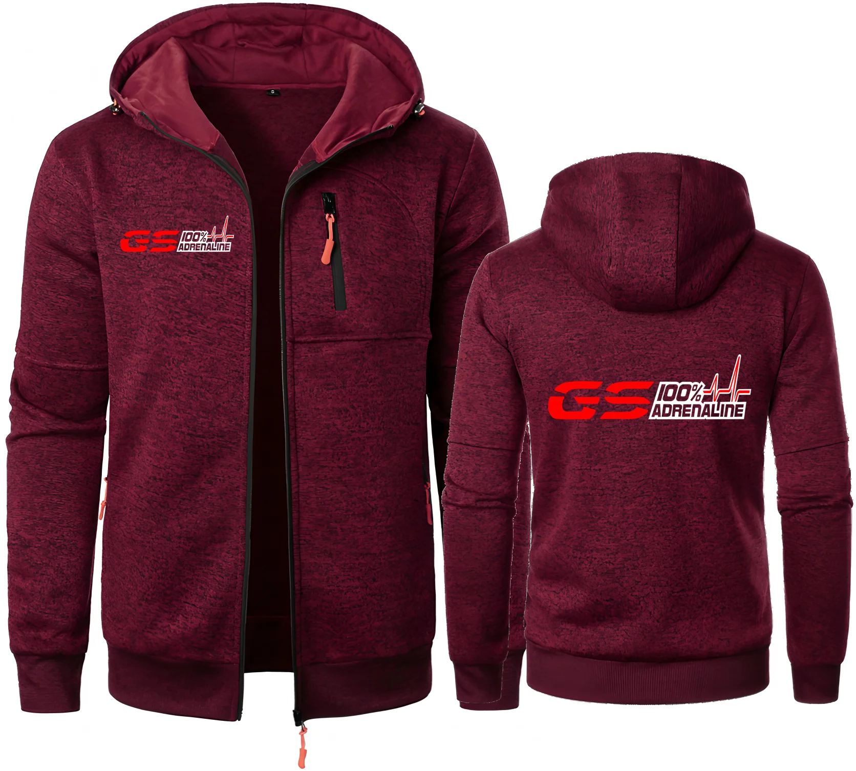 GS 100% Adrenaline Motorrad Biker Fan Men's Hoodies Sweatshirts GS R1200 F1 M4 M5 M6 X5 X6 Zipper Hooded Sweatshirt Man Jackets
