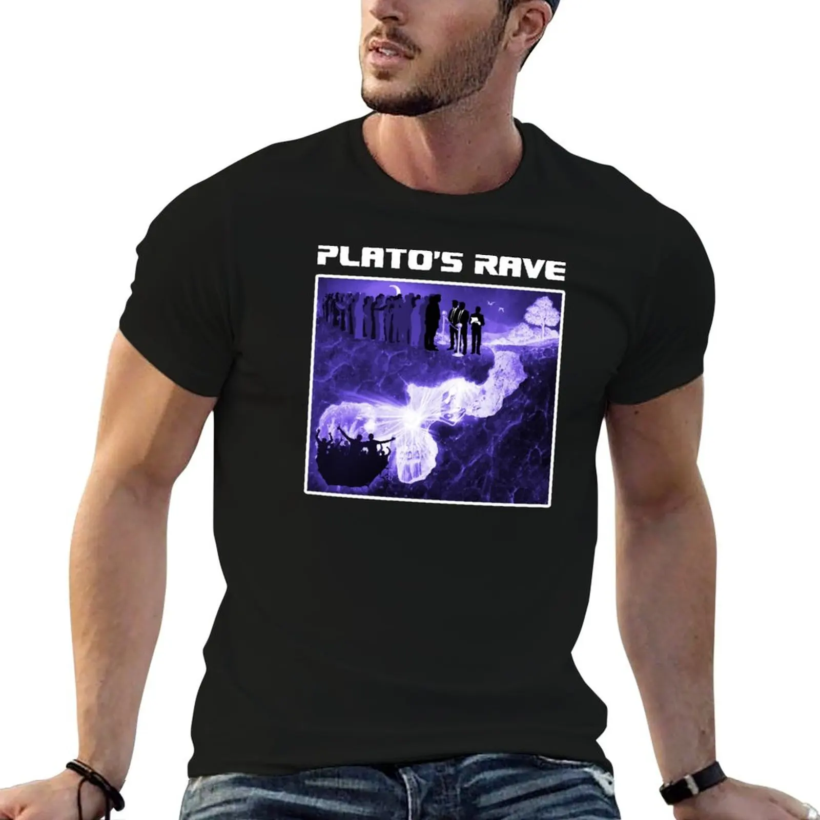 Plato's Rave - Allegory of the Cave - Philosophy Shirt T-Shirt Dry Fit Athletic Short Sleeve Shirt