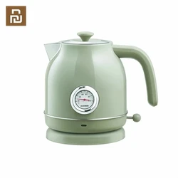 Электрический чайник YOUPIN Qcooker в стиле ретро с контролем температуры, большой объем л, с часами