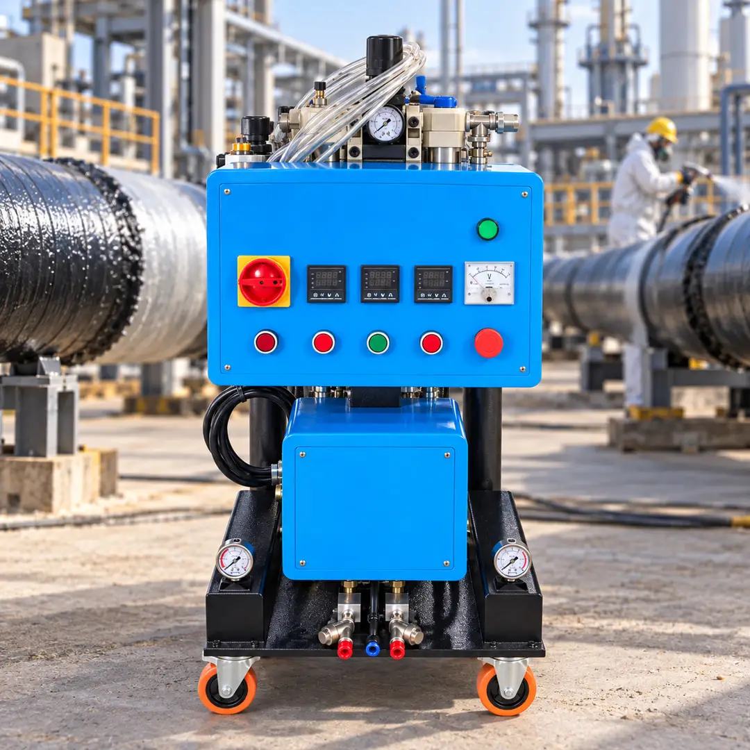 Even Coverage Durable Polyurea Spray Machine Customized Heated Hose Control Polyurea Spray Equipment for Pipeline Protection