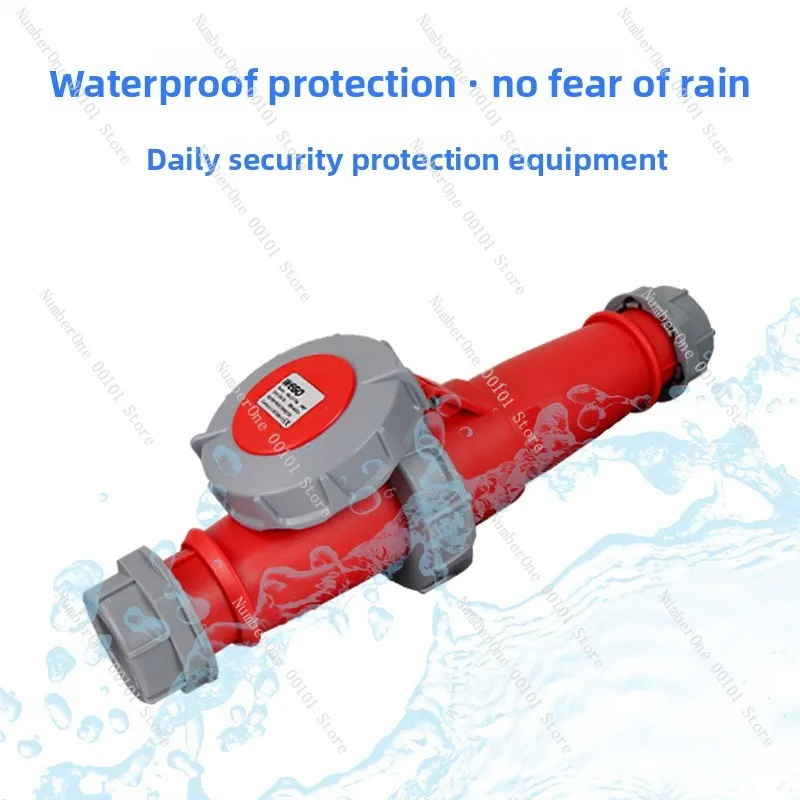 IP67 waterproof and antifreeze refrigerated cabinet plug socket connector, 440V 32A for 3-hour containers