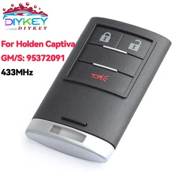 DIYKEY GM/S: 95372091   Inteligentny 3-przyciskowy zdalny pilot samochodowy do Holden Chevrolet Captiva 2014 2015 2016 2017 2018 433 MHz ID46 Chip