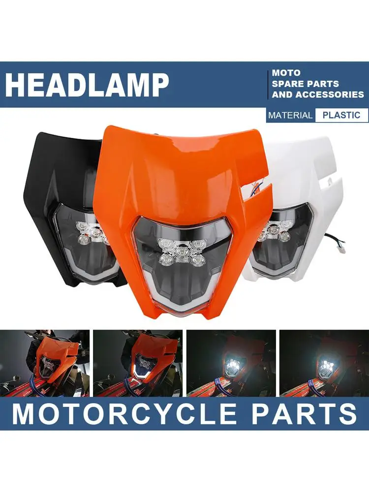 AliExpress JFGRACING 5 LED Headlight Headlamp Lamp Universal for KTM SX SXF XC XCF 125 200 250 300 350 450 Dirt Pit Bike Motorcycle Accessories