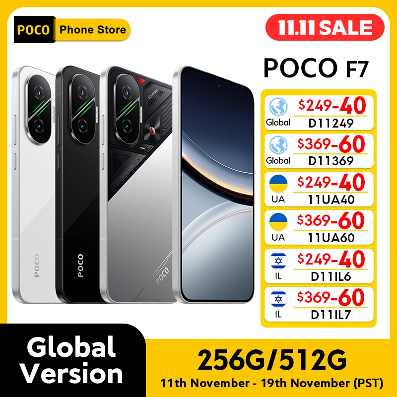 【Estreia mundial】POCO F7 5G Versão Global Snapdragon ®   8s Gen 4 NFC 6.83 1.5K AMOLED Display 50MP Câmera OIS 6500mAh Smartphone
