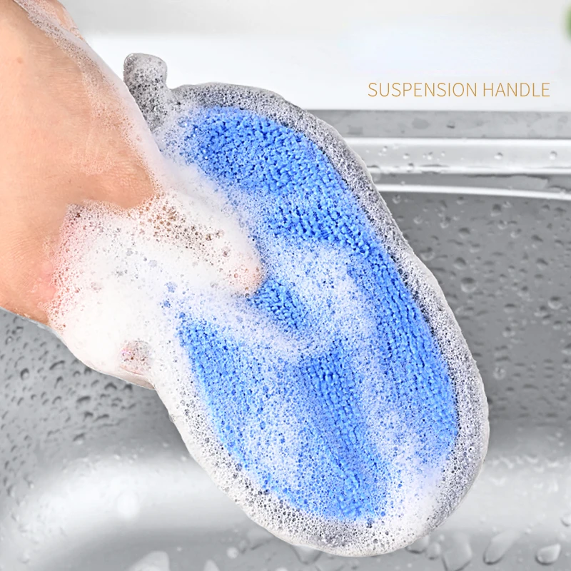 Dishwashing Sponge Dishwashing Cloth Kitchen Cleaning Brush Pot Brush Wipe Double-sided Magic Wipe Wholesale Cleaning Tools