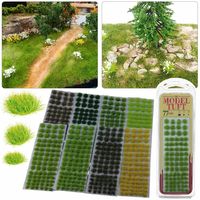 77PCS Mixed Size Grass Tufts Artificial Plant Cluster Simulation Wargame Scenery Scene Model Modeling Materials Sand Table