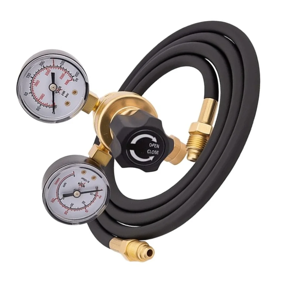 Brass Pressure Control Copper Gas Regulator Long Life Span All-copper Material Oxidation Resistant Stable Pressure