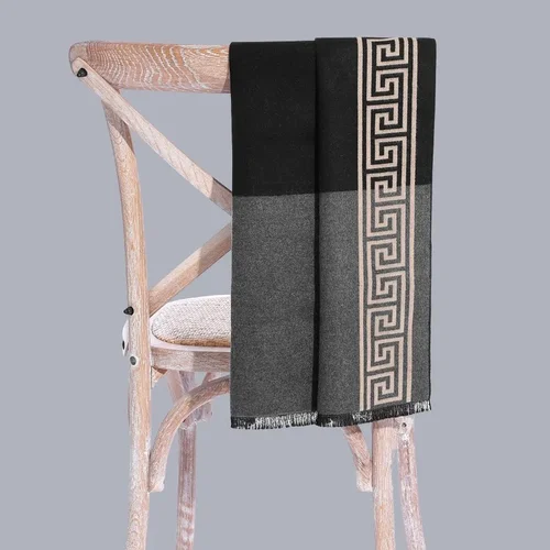 남성용 캐시미어 스카프, 가을 및 겨울 따뜻한 스카프, 두꺼운 숄 담요, 부판다 풀라 판초, 새로운 브랜드 디자이너 