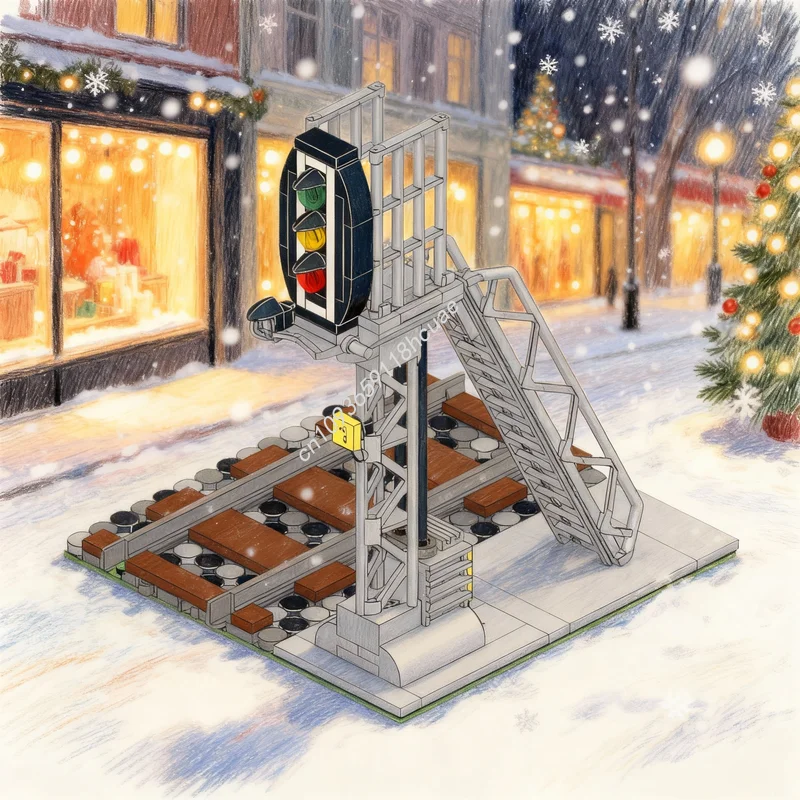 

173pcs MOC Railway Signal Light Version 1 City Trains Model Building Blocks Architecture Christmas Gift Education Brick Toy Kids