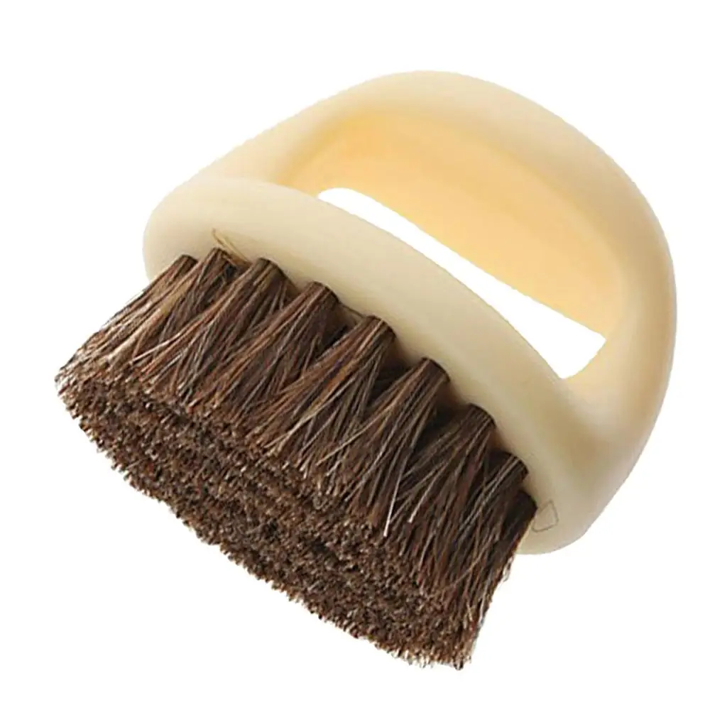 Shoes Brush Horsehair Applicator for Leather Shoes Cleaner Kit Soft Shoe Polish Tool for Gentle Cleaning
