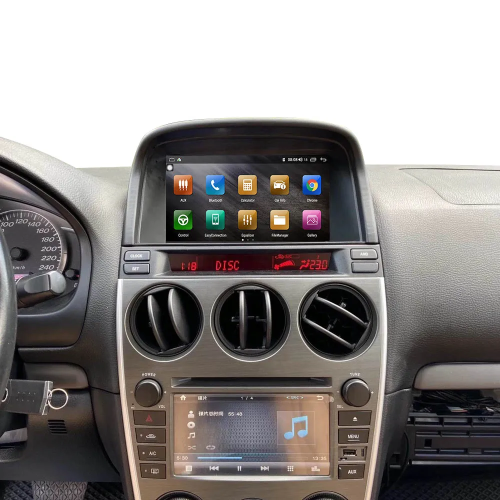 

Android 13 для Mazda 6 2004-2015 Auto Carplay 5GWIFI GPS-навигация Автомобильный радиоприемник Стерео Мультимедийный плеер 4GLTE Carplay
