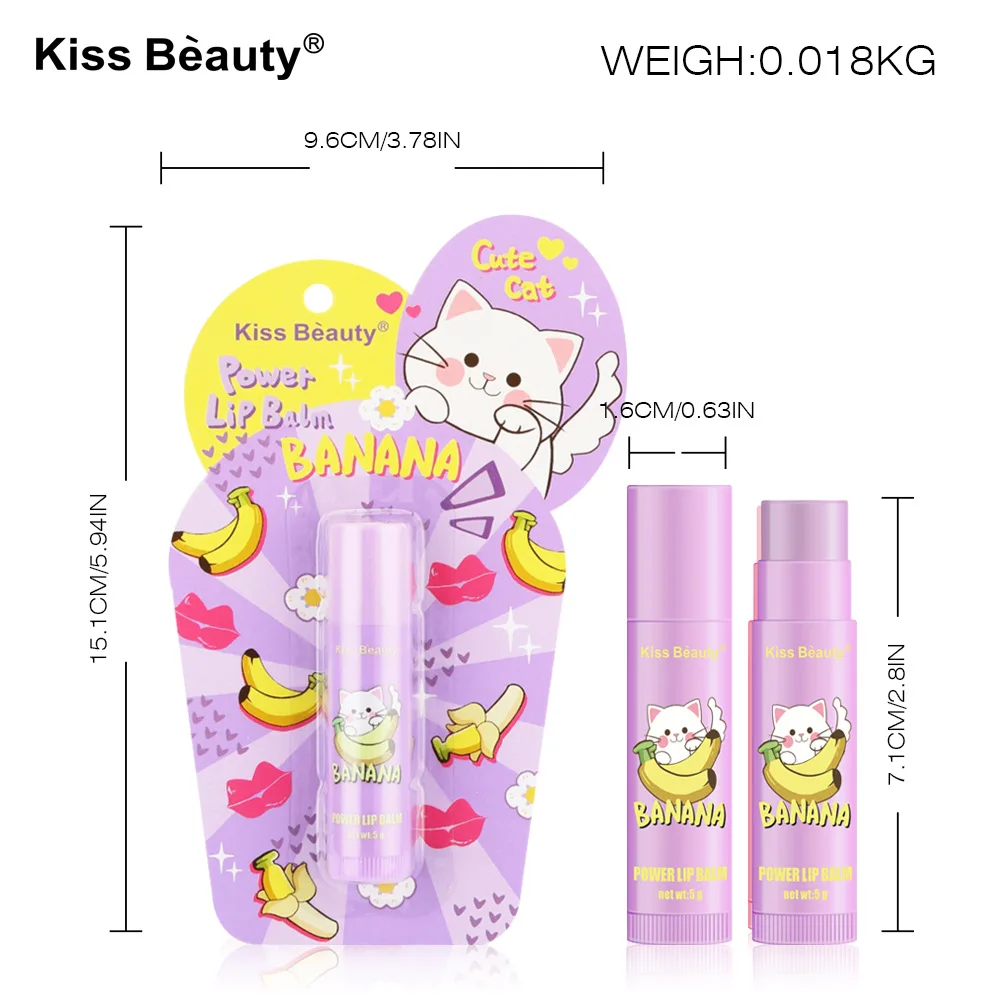 أحمر شفاه كرتوني متغير اللون يدوم طويلاً، مرطب، بلسم شفاه يعمل بدرجة الحرارة، العناية بالشفاه المغذية المقاومة للبهتان