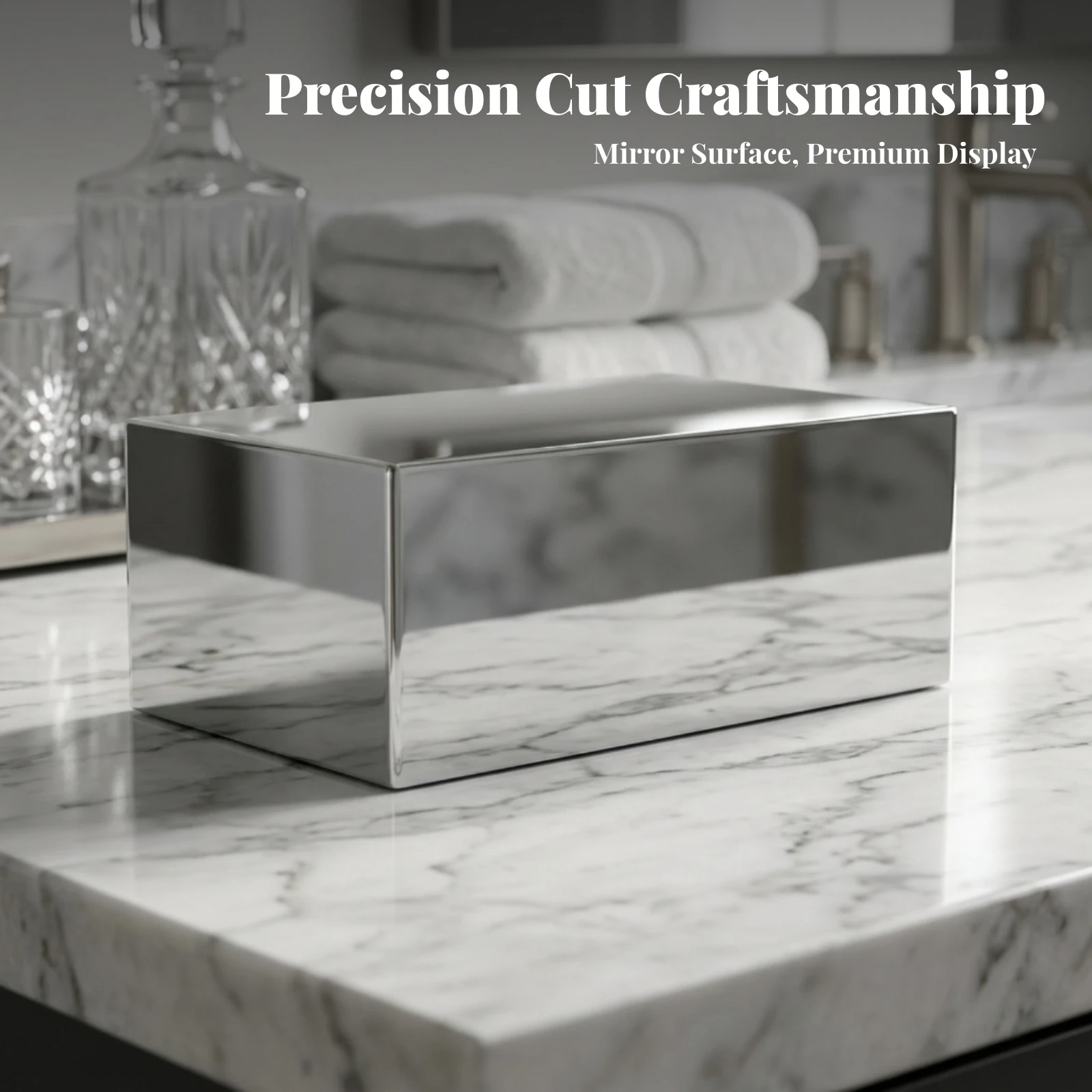 Mirrored Display Pedestal Modern Mirror Display Riser Jewelry Presentation Riser Compact Showcase Block Low for Jewelers