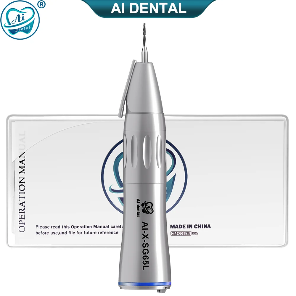 Dental straight handpiece AI-X-SG65L 1:1 direct drive external cooling spray implant surgical hand piece with clean head system