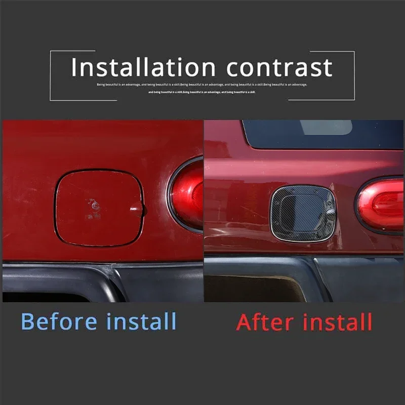 ماتي أسود اللون غطاء خزان وقود السيارة الغاز النفط غطاء حماية الإطار الخارجي الكسوة صالح لتويوتا FJ كروزر 2007-2018 2019 2020 2021